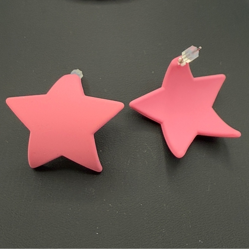Pink Star Y2K Fun Earrings